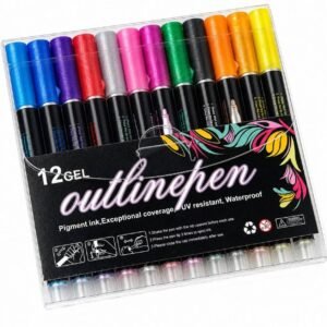 ekd 0057 12pcs gel outliner pens