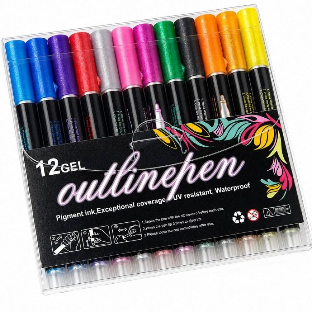 ekd 0057 12pcs gel outliner pens ekd 0057 12pcs gel outliner pens