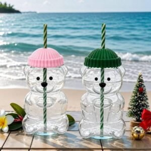ekd 0196 bear shaped glass cup