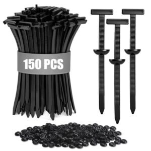 ekd 0208 150 pcs nylon universal cable tie buckle