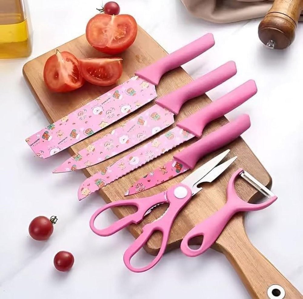 ekd 0232 colour printed knife set 6pcs ekd 0232 colour printed knife set 6pcs