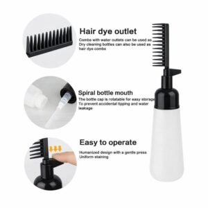 ekd 0260 root comb hair dye applicator bottle