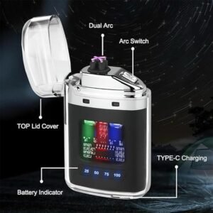 ekd 0305 stylish dual arc electric lighter