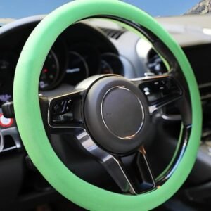 ekd 0307 anti slip silicon steering cover black green