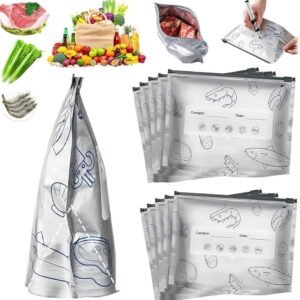 ekd 0352 reusable aluminum food storage bag pack of 10