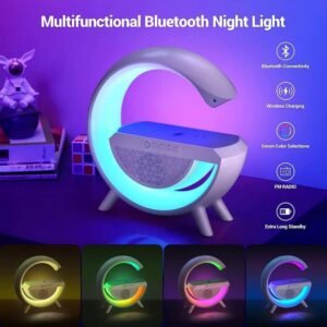 ekd 0593 g shape led wireless charging speaker lamp